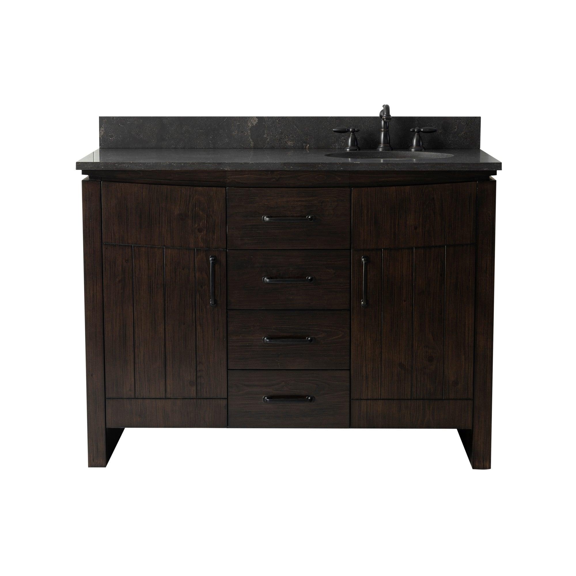 Freestanding Bathroom Vanity - Front, Drawers