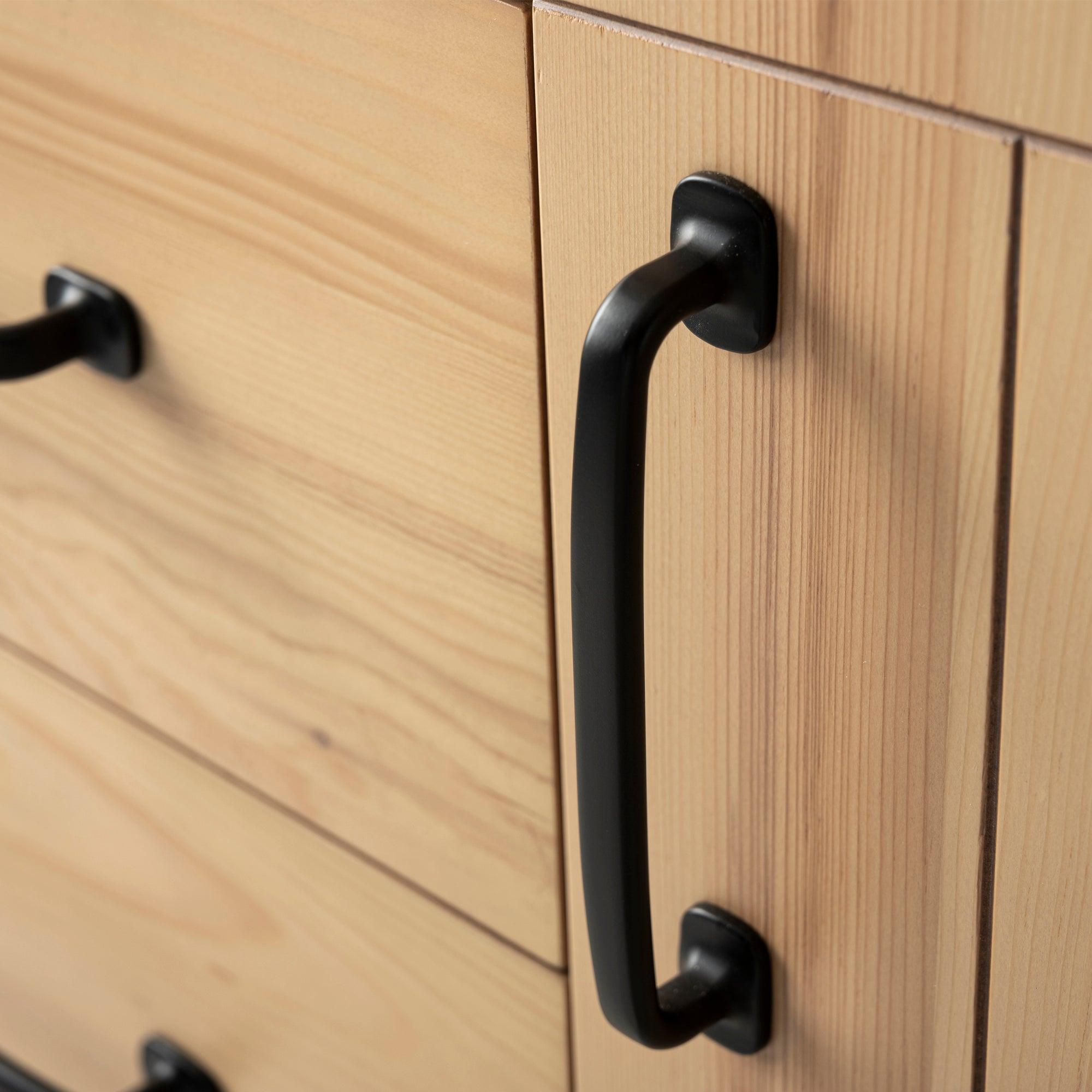Freestanding Bath Vanity with Blue Limestone Countertop - Handle
