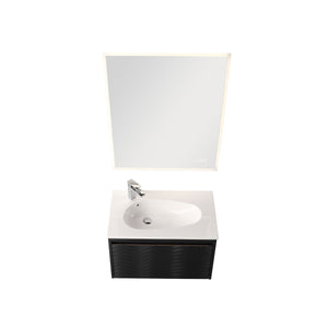 Blossom Voyage 30″ Charcoal Vanity, Droplet-Shaped Basin - LED Illuminated, up