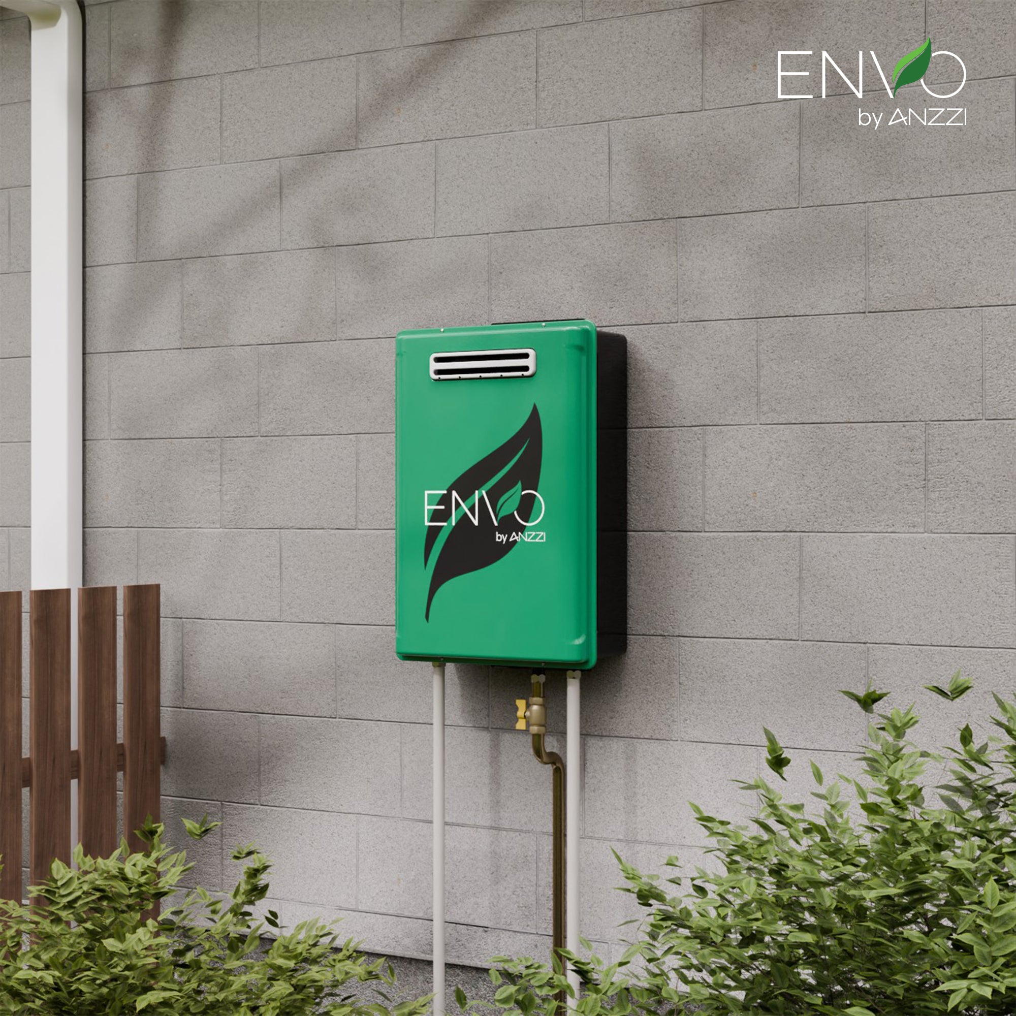 ENVO 180,000 BTU Natural Gas Tankless Water Heater – Outdoor, Energy-Efficient with Remote Temperature Control