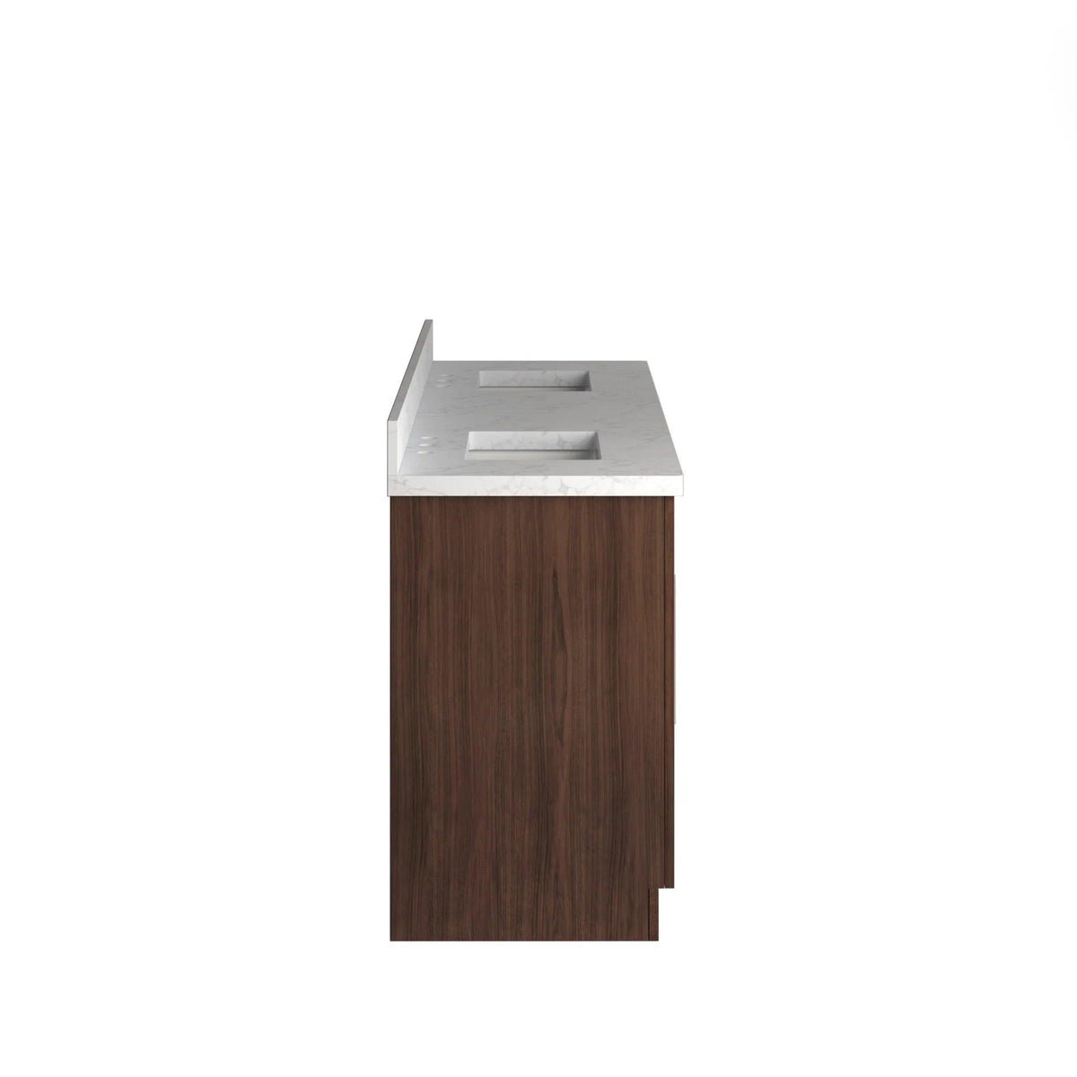 Double Freestanding Bath Vanity in Dark Oak - Side