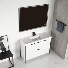 Load image into Gallery viewer, Blossom Zurich 48″ Vanity - Glossy White, Acrylic Basin, up, side