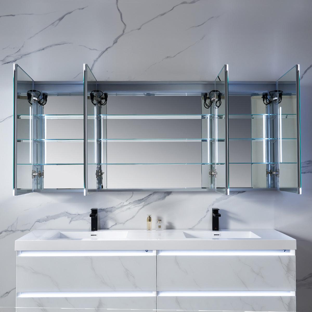 Capella LED Medicine Cabinet – Open,Front