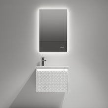 Load image into Gallery viewer, Blossom Thun 24″ Vanity with Droplet-Shaped Basin - LED Illuminated &amp; 3D Diamond Pattern Design