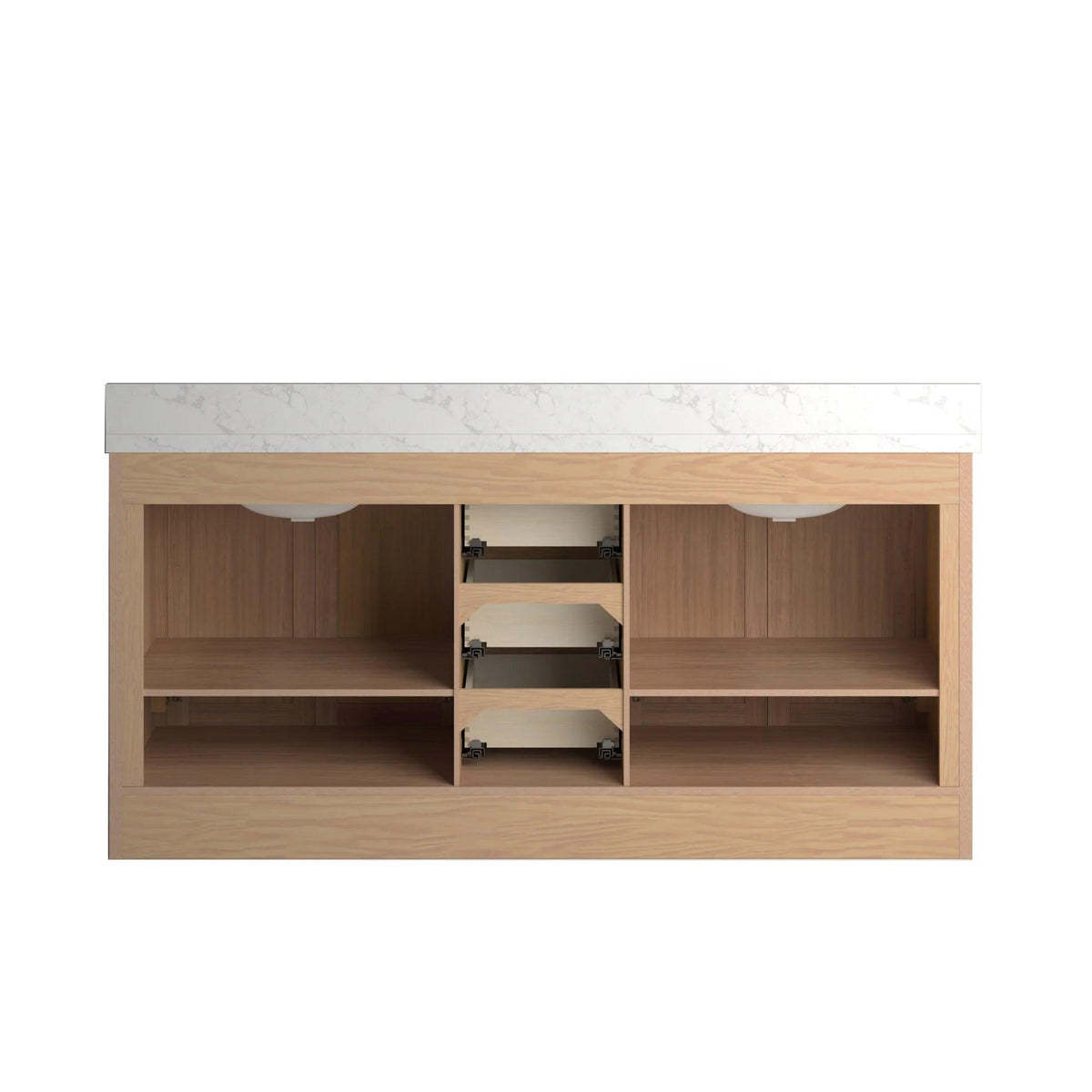 Vivian 72 inch Double Freestanding Bath Vanity - Back