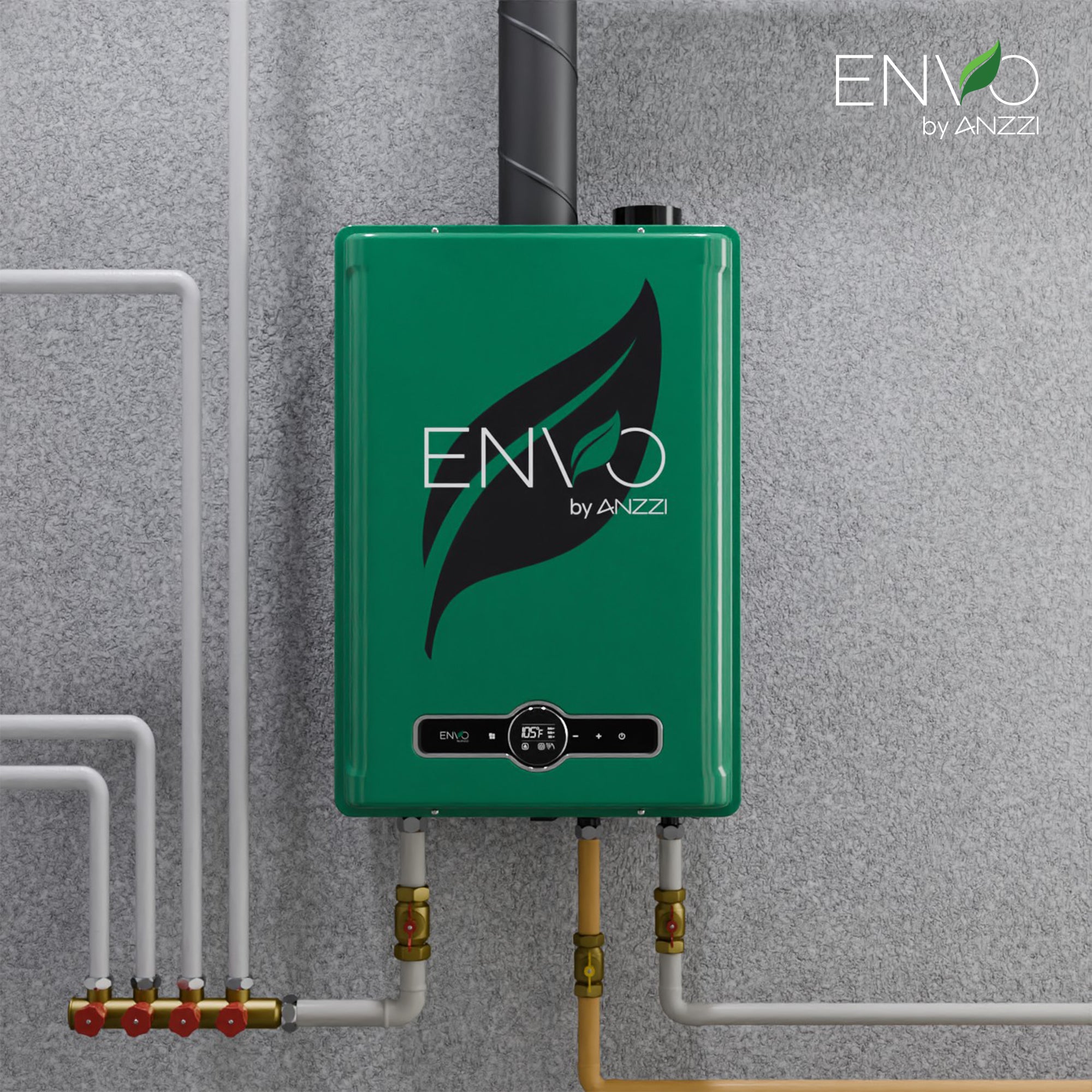 ENVO Indoor 180,000 BTU Natural Gas Tankless Water Heater with Advanced Digital Interface