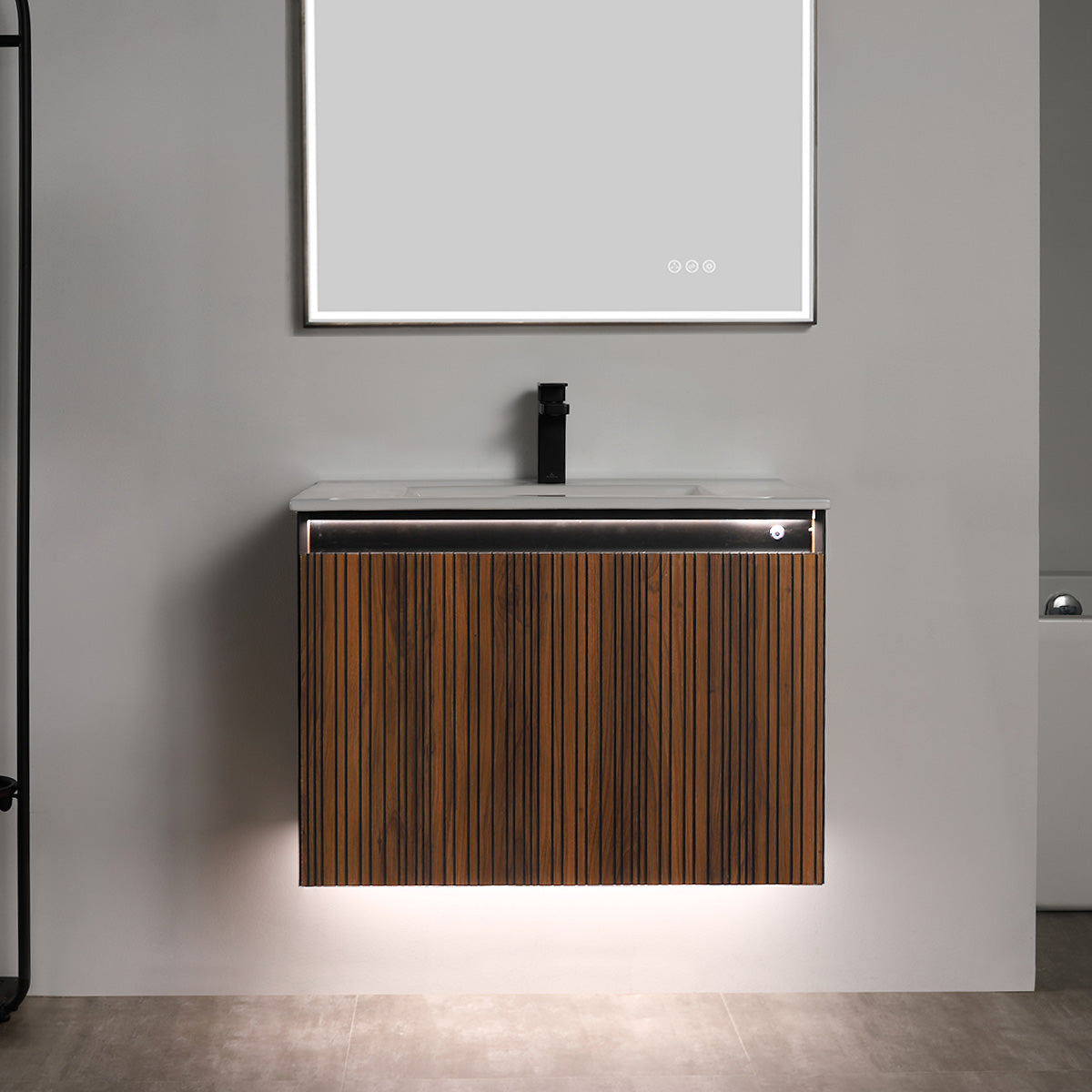 Blossom Lille – 30 Inch Vanity - Brown Walnut Strip