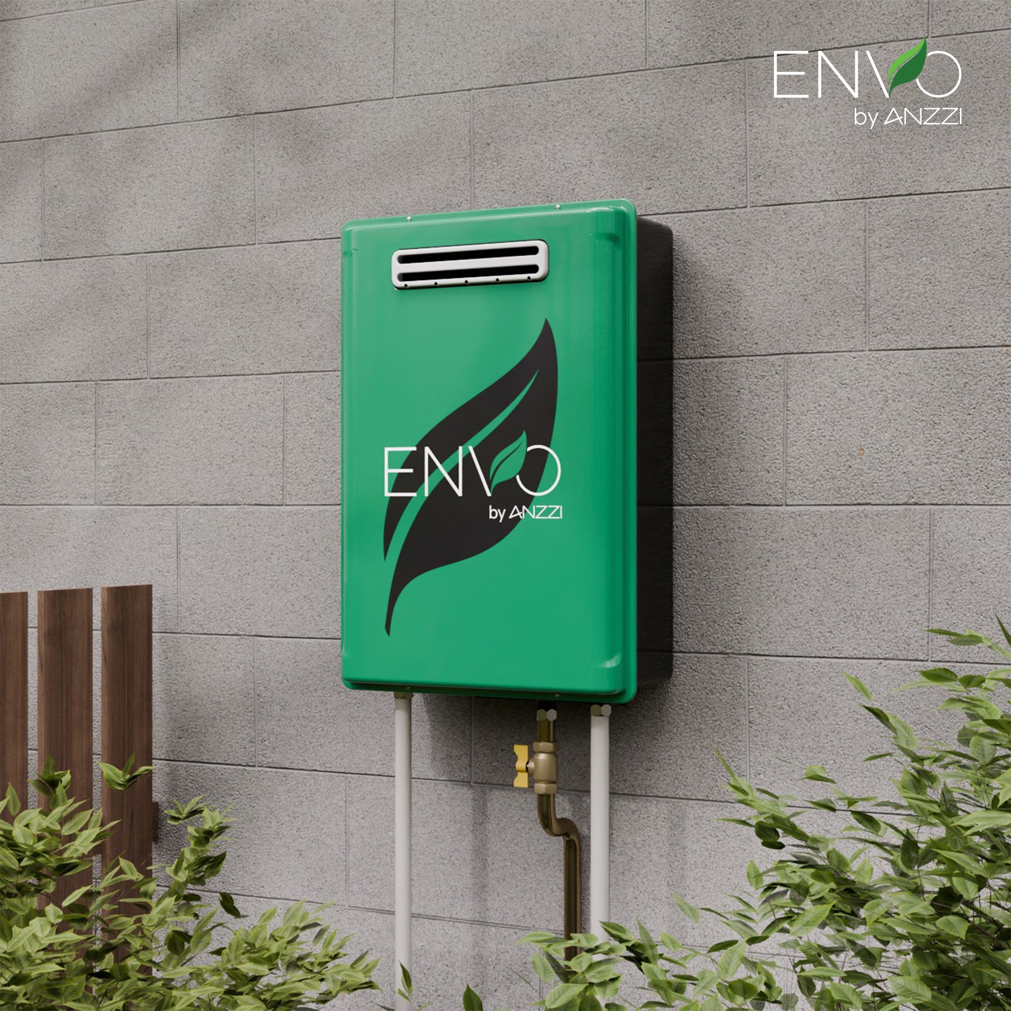 ENVO 180,000 BTU Natural Gas Tankless Water Heater – Outdoor, Energy-Efficient with Remote Temperature Control