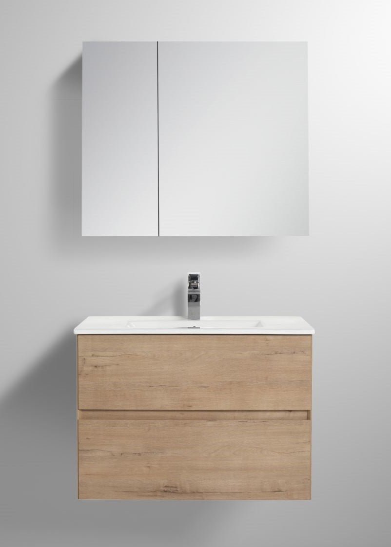 Blossom Assisi 30" Classic Oak Vanity - Eco-Friendly Minimalist Design with Soft-Closing Drawers, Acrylic Basin, front1