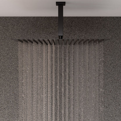 ALFI brand ABSA6S-BM Black Matte 6" Square Ceiling Shower Arm