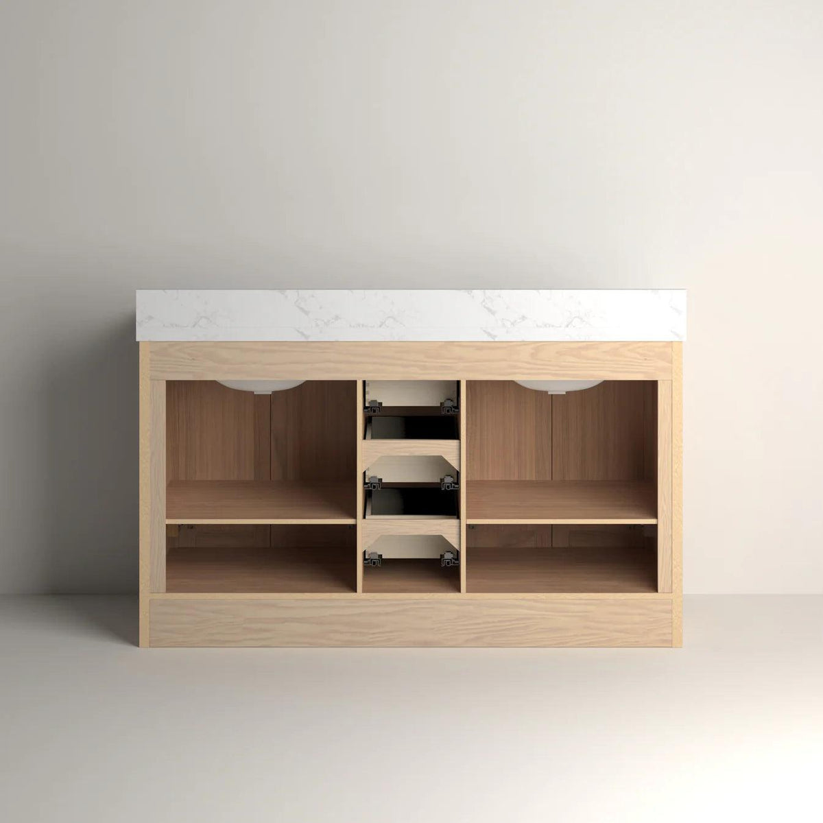 Vivian 60" Double Freestanding Bath Vanity - Back