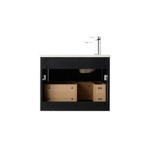 Load image into Gallery viewer, Blossom Voyage Wall-Hung 24&quot; Charcoal Vanity,  Acrylic Sink, LED Lighting, back