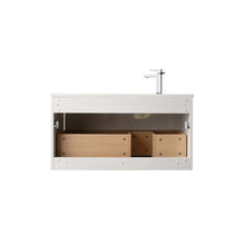 Load image into Gallery viewer, Blossom Voyage Glossy White 36″ Vanity with Droplet-Shaped Basin - LED Illuminated, back