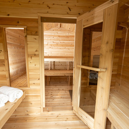 Dundalk LeisureCraft CT Georgian Cabin Sauna with Changeroom - Indoor, Front