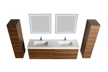 Load image into Gallery viewer, Blossom Assisi 72&quot; Double sink Vanity - Luxurious Minimalist Design with Soft-Closing Drawers, Brown Walnut, up view