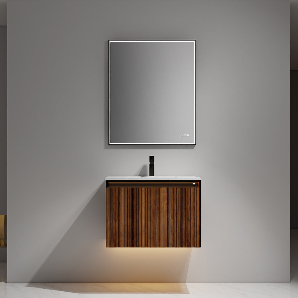 Blossom Lille – 30 Inch Vanity - Brown Walnut Strip