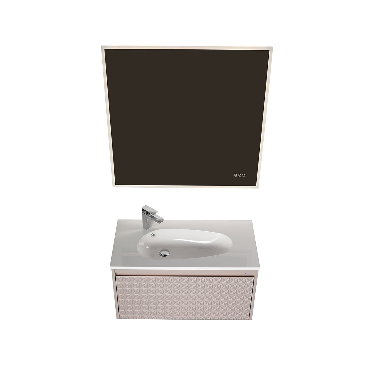 Blossom Thun Khaki 36″ Vanity with Droplet-Shaped Basin - LED Illuminated, up 1