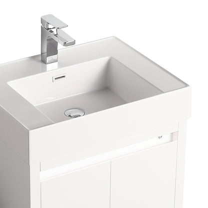 Blossom Capri 48″ Single sink Vanity with Dual LED Illumination - Glossy White, closeup