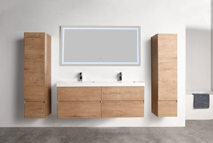  Blossom Assisi 48" Double sink Vanity - Sleek Minimalist Design with Soft-Closing Drawers, Classic Oak, 