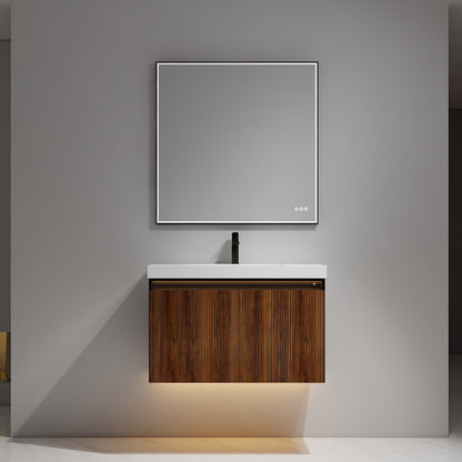 Blossom Lille – 36 Inch Vanity - Brown Walnut Strip