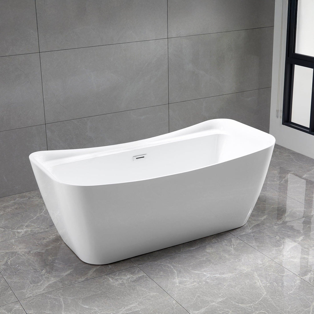 Modern Freestanding Acrylic Bathtub - Bathtub