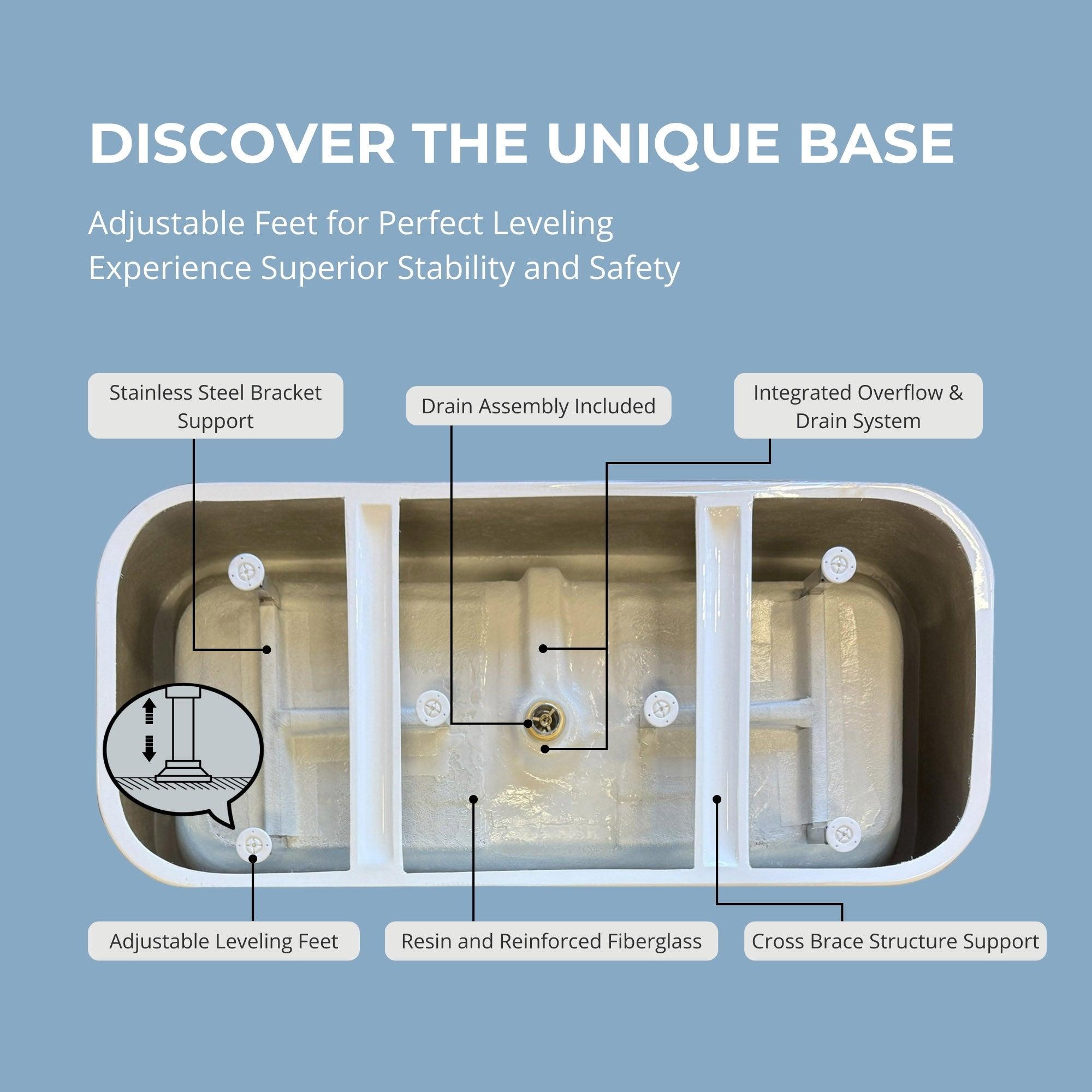 Modern Freestanding Acrylic Bathtub - Base