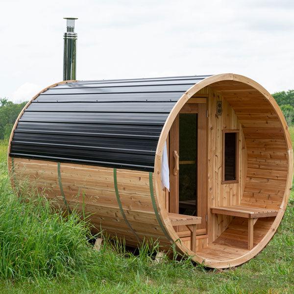 Dundalk LeisureCraft Tranquility MP Barrel Sauna CTC2345MPW