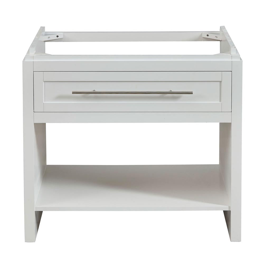 36-inch Carrara White Marble Top Single Sink Bathroom Vanity, White C01036WC_T0136WRC 