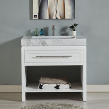 Load image into Gallery viewer, Silkroad Exclusive  36-inch Modern Single Sink Bathroom Vanity Cabinet - White