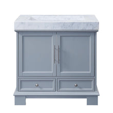 Load image into Gallery viewer, Silkroad Exclusive  36-inch Carrara White Marble Top Single Sink Bathroom Vanity