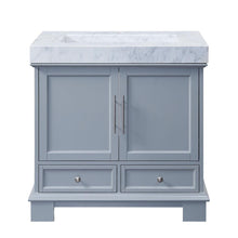 Load image into Gallery viewer, 36-inch Carrara White Marble Bathroom Vanity - Grey C05036GC_T0236WSC