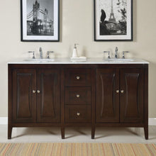 Load image into Gallery viewer,  68-inch Carrara White Marble Top Double Sink Bathroom Vanity - FS-0269-WM-UWC-68