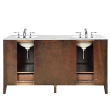 Load image into Gallery viewer,  68-inch Carrara White Marble Top Double Sink Bathroom Vanity - FS-0269-WM-UWC-68 back