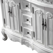 Load image into Gallery viewer, Silkroad Exclusive  48-inch Carrara White Marble Top Double Sink Bathroom Vanity - HYP-0145-WM-UWC-48