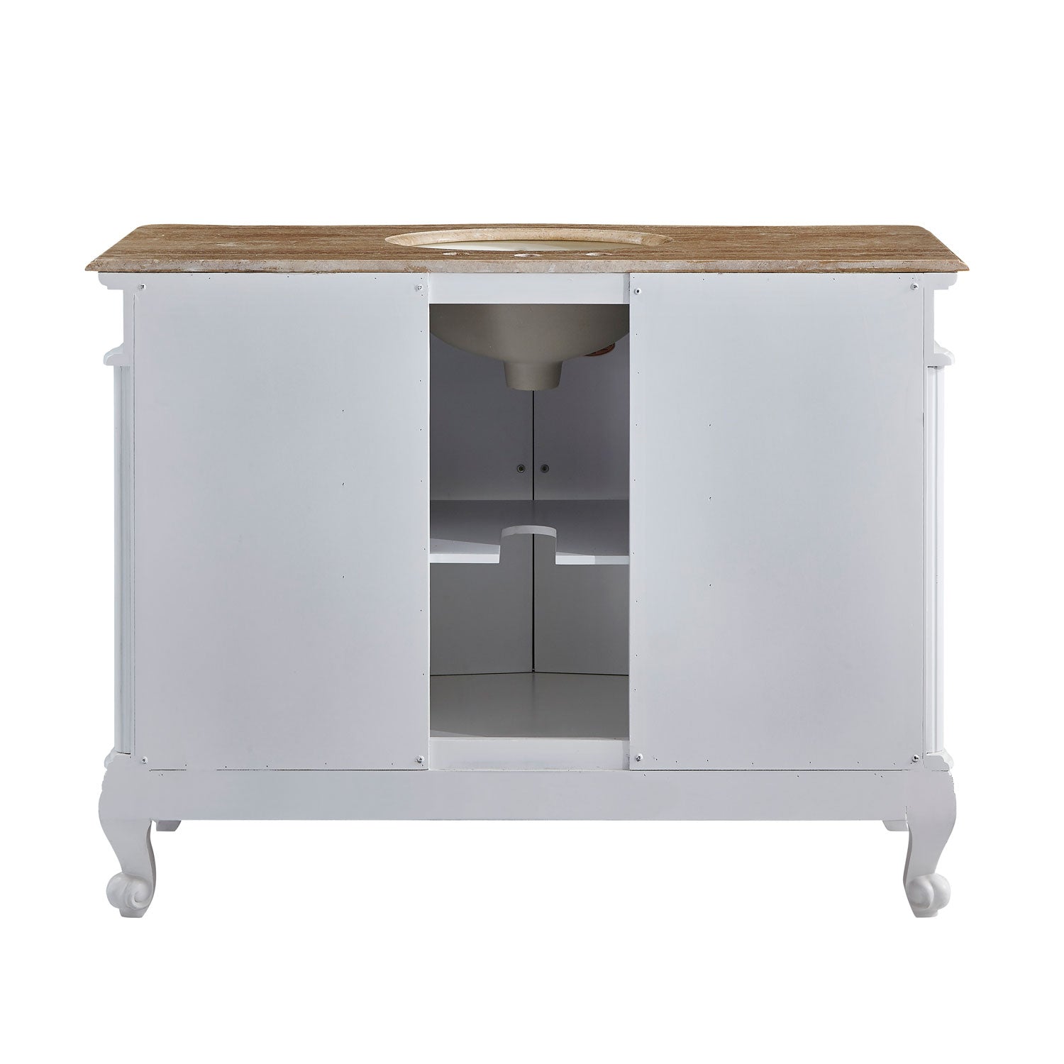 48-inch Travertine Top Single Sink Bathroom Vanity - HYP-0152-T-UIC-48 back