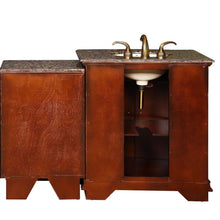 Load image into Gallery viewer, 53-inch Baltic Brown Granite Top Single Sink Bathroom Vanity - HYP-0206-BB-UIC-53 back