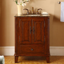 Load image into Gallery viewer, 28&quot; Special Walnut Baltic Brown Granite Vanity - Single Ivory Sink - HYP-0207-BB-UIC-28