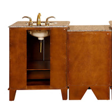 Load image into Gallery viewer, 48.5-inch Baltic Brown Granite Top Single Sink Bathroom Vanity - HYP-0207-BB-UIC-49 back