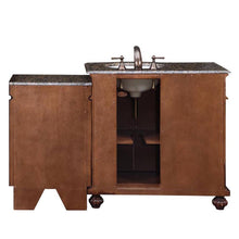 Load image into Gallery viewer, 55.5-inch Baltic Brown Granite Top Single Sink Bathroom Vanity - HYP-0213-BB-UWC-56 back