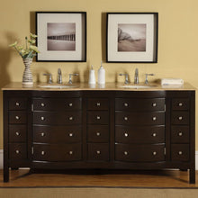 Load image into Gallery viewer, Silkroad Exclusive Transitional 72&quot; Bathroom Vanity Double Sink Dark Walnut - HYP-0704-T-UIC-72