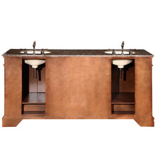 Load image into Gallery viewer, Silkroad Exclusive Traditional 72&quot; Double Sink Vanity in Red Chestnut with Baltic Granite - HYP-0715-BB-UIC-72, back