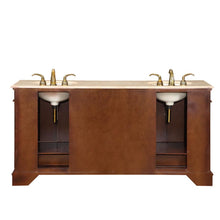 Load image into Gallery viewer, Silkroad Exclusive  Luxurious 72&quot; Red Chestnut Double Vanity with Travertine Top - HYP-0715-T-UIC-72