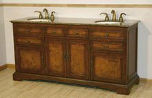 Load image into Gallery viewer, Silkroad Exclusive Grand 72&quot; Double Sink Vanity in Red Chestnut with Baltic Granite - HYP-0716-BB-UIC-72