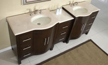 Load image into Gallery viewer, Silkroad Exclusive  89&quot; Modern Crema Marfil Marble Double Sink Vanity - HYP-0912-CM-UWC-89