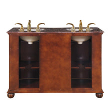 Load image into Gallery viewer, Silkroad Exclusive 52-inch English Chestnut Double Sink Vanity with Baltic Brown Granite Top - LTP-0180-BB-UIC-52