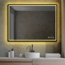 Load image into Gallery viewer, Blossom Stellar LED Mirror, 48&quot;x36&quot;, frame Gold