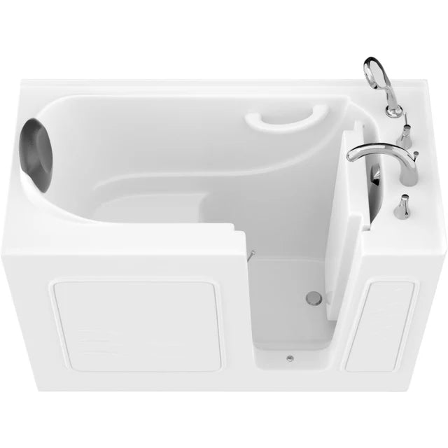 53 - 60 in. x 26 in. Right Drain Soaking Walk-in Tub in White