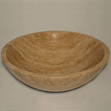 Load image into Gallery viewer, Travertine Stone Vessel Bathroom Sink Bowl - SRS-0029B-P