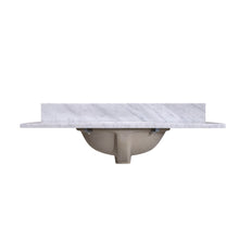 Load image into Gallery viewer, 36&quot; Carrara Marble Vanity Top with Oval Sink - 8&quot; Faucet Spread - T36C03