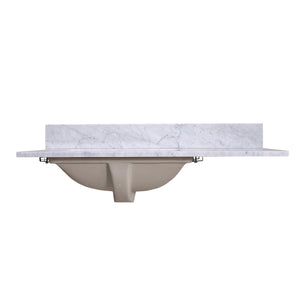 36" Marble Vanity Top Left Rectangular Sink - Single Faucet T36L04